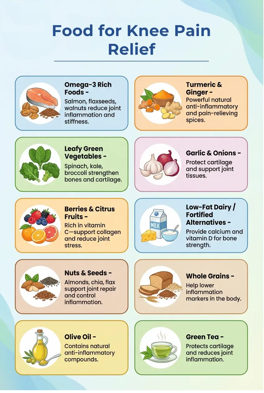 foods that help to reduce knee joint pain